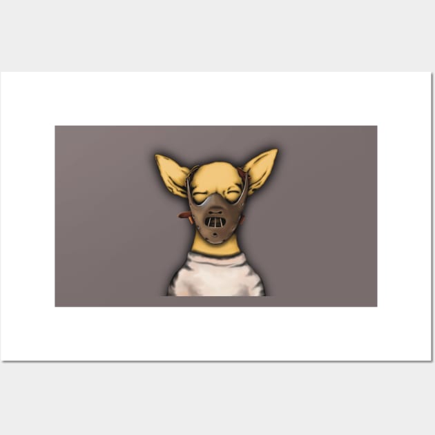 Cannibal Chihuahua Wall Art by DakiPukiTeeStudio